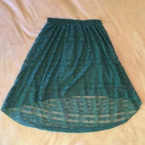 Maurice’s teal height low skirt